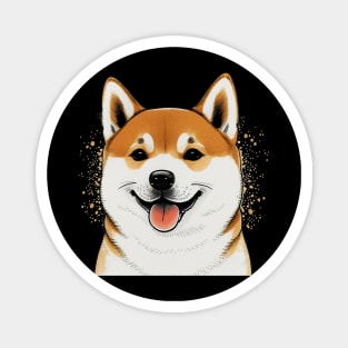 Cute Shiba Inu Dog Smiling Magnet